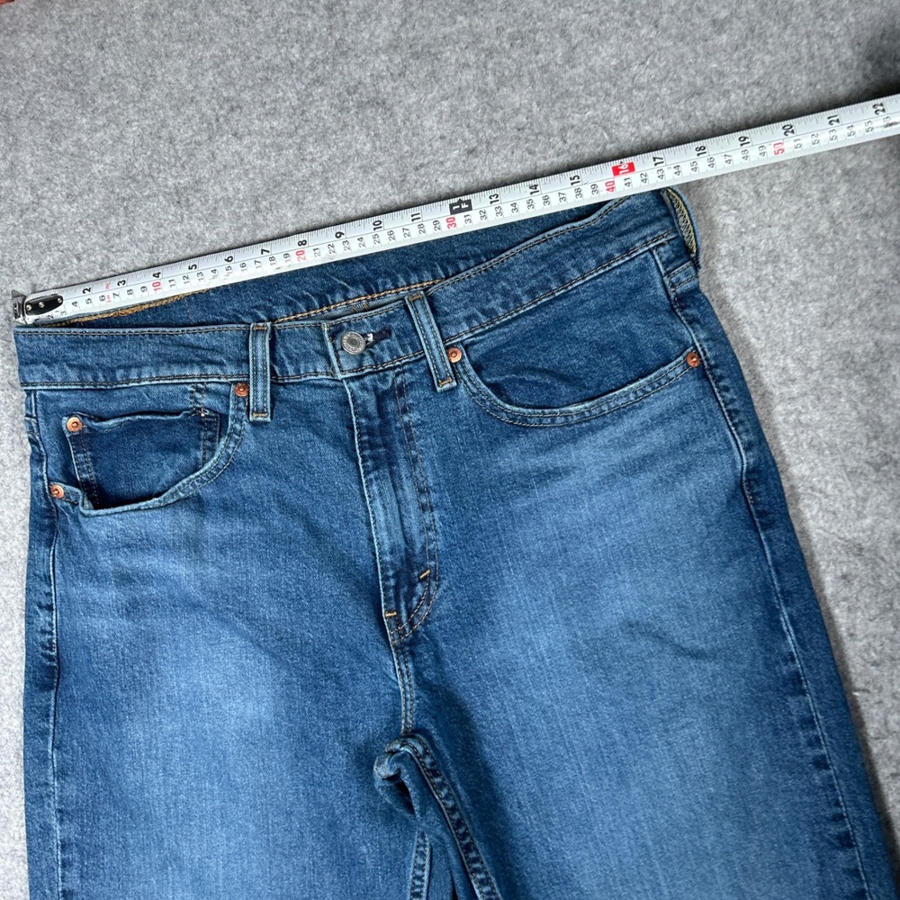 Levi's Denim Jeans Mens 34x32 Blue 514 Straight Fit Casual Workwear Classic - Picture 2 of 16